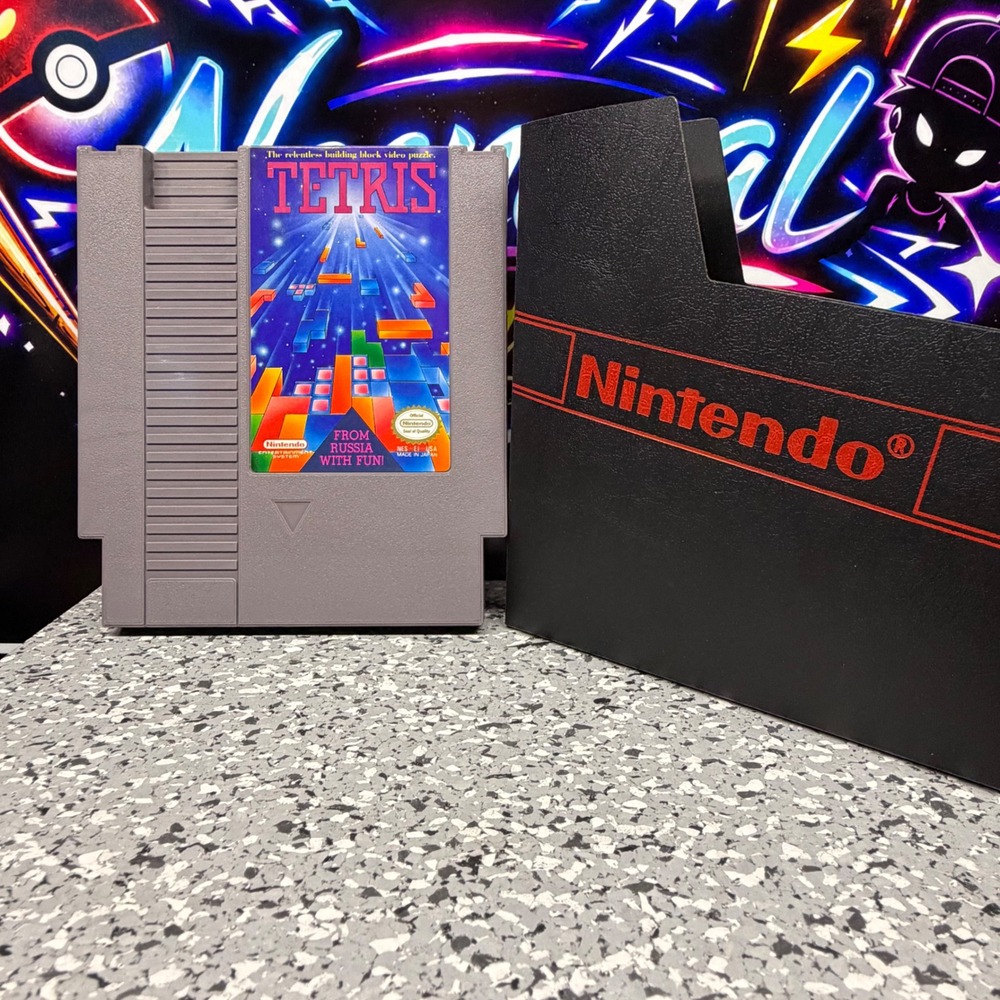 Tetris (Nintendo) NES Cartridge NES-EI-USA Authentic Dust Sleeve. Tested.